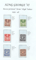GB George Vl -   "ARMS" High Values (6) UNMOUTED MINT - See Scans - Unused Stamps