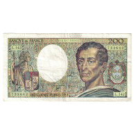 France, 200 Francs, Montesquieu, 1992, L.142733642, TTB, Fayette:70.12c, KM:155d - 200 F 1981-1994 ''Montesquieu''