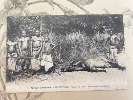 CPA Congo Français Mission Catholique De Brazzaville - Chasse Au Buffle Enlèvement De La Victime - Brazzaville