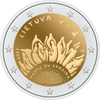 Lituanie / Litauen / Lithuania - 2 Euro 2023 - Together With Ukraine / Ensemble Avec L’Ukraine - Litauen