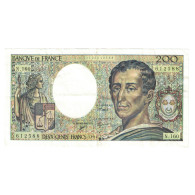 France, 200 Francs, Montesquieu, 1994, N.160612588, SUP, Fayette:70/2.01 - 200 F 1981-1994 ''Montesquieu''