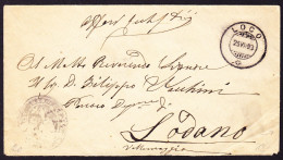 1893 Amtsbrief Aus Loco Nach Lodano, Vallemaggia. Leichte Eckfalte Unten Rechts. - ...-1845 Prephilately