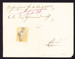 1855 Rechnung Per Nachnahme Mit 20 Rp Strubel Frankatur, Oben Rechts Touchiert Sonst Vollrandig. Kornmarkt In Rorschach. - Lettres & Documents