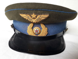 CASQUETTE OFFICIER SOVIETIQUE AVIATION PILOTE ARMEE ROUGE WW2 SOVIET PEAKED CAP PILOT 1943 AIR FORCE - Helme & Hauben