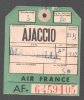 1955 AIR FRANCE ETIQUETTE BAGAGE   D2270 - Aufklebschilder Und Gepäckbeschriftung