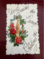 Camp De Chalons * Souvenir ! Un Baiser ! * Paillettes + Ajoutis * Militaria Châlons Marne - Camp De Châlons - Mourmelon