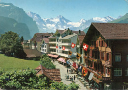 SUISSE,SWITZERLAND,SVIZZERA,SCHWEIZ,HELVETIA ,BERN,BERNE,WENGEN,HOTEL,DRAPEAU,FETE,RESTAURANT,COMMERCE - Berne