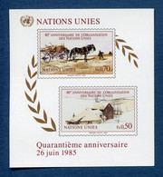 Nations Unies - Genève - YT Bloc N° 3 ** - Neuf Sans Charnière - 1985 - Hojas Y Bloques