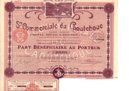 SOCIETE COMMERCIALE DU CAOUTCHOUC - PART BENEFICIAIRE  - ANNEE 1939 - Africa