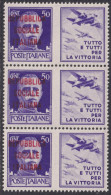 Pdg 50 C. Striscia Di 3 Sass 34 MNH** - Propagande De Guerre