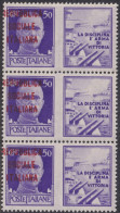 Pdg 50 C. Striscia Di 3 Sovrastampa  A Sx Sass 34 VAR MNH** - Propaganda Di Guerra