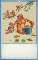 Lawson Wood Monkey Says "Keep Your Shirt On", 1910s - Antique Postcard - Wood, Lawson