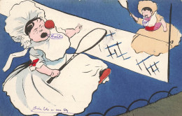 TENNIS Sport * CPA Illustrateur Original Peinte à La Main ! * Partie De Tennis Art Nouveau Jugendstil Bébés Enfants 1904 - Tennis