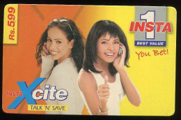 India:Used Phonecard, INSTAphone, Rs.599, Girls - Indien