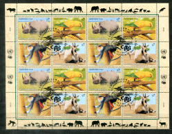 UNO-WIEN 180-183 KB FD Canc. - Nashorn, Vogel, Affe, Oryx, Rhino, Bird, Monkey, Singe, Oiseau - UN VIENNA / ONU VIENNE - Blocs-feuillets