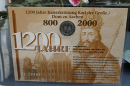 Deutschland Numisblatt  1/2000 "1200 Jahre Kaiserkrönung Karl Der Große / Dom Zu Aachen" - Unclassified