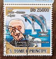 SAO TOME E PRINCIPE (SAINT THOMAS ET PRINCE) Fauphin, Cousteau. 1 Valeur émise En 2009. Oblitéré - Dolfijnen