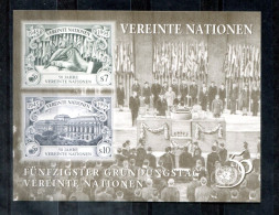 UNO-WIEN Block 6, Bl.6 Mnh - 50 Jahre UNO, 50 Years Of UN, 50e Anniversaire De L'ONU - UN VIENNA / ONU VIENNE - Blocs-feuillets