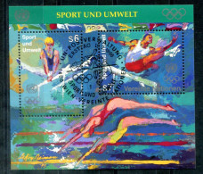 UNO-WIEN Block 7, Bl.7 FD Canc. - Kunstturnen, Schwimmen, Hürden, Gymnastics, Swimming, Hurdles - UN VIENNA / ONU VIENNE - Blocs-feuillets