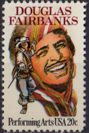 ETATS UNIS Cinéma, Douglas Fairbanks. Yvert N° 1534 Neuf Sans Charniere. MNH - Cinéma