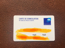 CARTE BANCAIRE Carte De Domiciliation  BANQUE POPULAIRE Carte De Commerçant Pour TPE - Disposable Credit Card