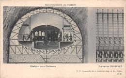 Travaux Du Métropolitain De PARIS Station Sur Caisson Entreprise CHAGNAUD - Metro, Estaciones
