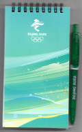 Notebook Published By The Beijing Organizing Winter Olympic Committee, Many Pages, Unused, With Its Beijing 2022 Pen - Lettres & Documents