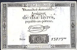 Assignat 10 Livres * Date 24/10/1792 * Etat/Grade TTB/VF - Assignats