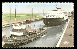 59 Nord Dunkerque Port Remorqueur " Brave " Et Ferry " Saint Germain " ( Format 9cm X 14cm ) - Remolcadores