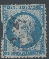 Lot N°76600   N°22, Oblitéré GC 532A Bordeaux-les-Chartrons, Gironde (32), Défaut Filet OUEST - 1862 Napoléon III