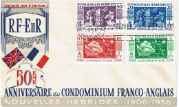 CTN85B- NOUVELLES HEBRIDES FDC 20/10/1956 - FDC