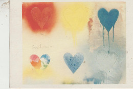 Carte  De  HUILE Et PAPIERS Decoupés Colles Sur Papier -Musée Arts Moderne Petite Peinture De Coeur) De Jim Dine Ne 1935 - Huiles