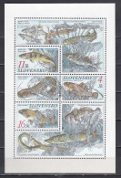 Slovakia 1998 - Fishes, Mi-Nr. 317/19 Sheet, MNH** - Nuevos