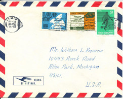 Turkey Air Mail Cover Sent To USA Izmir 21-11-1975 With Topic Stamps - Covers & Documents