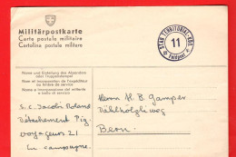 ZVI-17 Militärpostkarte Poste Militaire Cachet Feldpost Stab Territorial KDO 11 - Postmarks