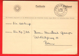 ZVI-22 Feldpostkarte Poste Militaire Cachet Feldpost Fusilier  KP  Circulé 1951 - Postmarks