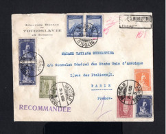 S2138-TURKEY-REGISTERED OTTOMAN ROYALE COVER BEYOGLU To PARIS (france).1930.WWII.Enveloppe Recommande TURQUIE - Briefe U. Dokumente