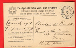 ZVI-29 Feldpostkarte Poste Militaire Cachet Bataillon No 8  Vers Bern, Au Président Comité Des Eclaireuses En 1915 - Oblitérations