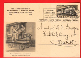 ZVI-31 100 Jahre Eisenbahn Gelaufen 1948 Entier 10ct Ganzsache 10 Rappen Pfadfinder - Entiers Postaux