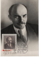 Latvia USSR 1969 Post Card Postcard, 100 Years Of Lenin, Canceled In Riga 1970, Card Maximum - Tarjetas Máxima