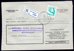 Serbia 1997 -  - Surcharge Stamp - Cancer - Cover - Cartas & Documentos