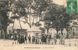 St Maurice De Lignon * La Place Du Prénat * Bascule Poids Public Balance * Enfants Villageois - Autres & Non Classés