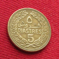 Lebanon 5 Piastres 1969 KM# 25.1 Lt 938 *V1T Liban Libano Libanon - Lebanon