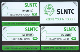 SIERRA LEONE 3 Shiny PVC First Test Card SLNTC 10+25+50 Verso Bande Noire 1000ex MINT URMET (BG1216 - Sierra Leone