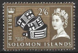 BRITISH SOLOMON Is..QUEEN ELIZABETH..II..(1952-22.)..." 1965.."..MALAITA BELT......2/6....SG123......MH. - Iles Salomon (...-1978)