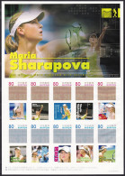 Japan Personalized Stamp Sheet, Maria Sharapova Tennis Player (jps422) With Hard Presentation Folder - Neufs