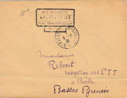 ESC De Saint-Pierre Et Miquelon (975) Pour Bielle (64) - CAD 6 Juillet 1926 - Cachet P.P. 0.30 Port Payé Gouvernement - Cartas & Documentos