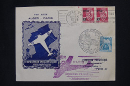 ALGERIE Française - Lettre Par Avion - Inauguration Alger Paris - Exposition Prisonnier - 1946 - A 504 - Poste Aérienne