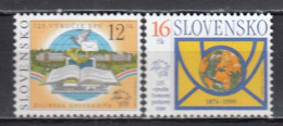 Slovakia 1999 - 125 Years UPU (II), Mi-Nr. 344/45, MNH** - Nuevos