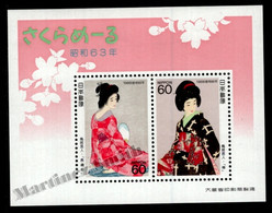 Japon - Japan 1988 Yvert BF 99, Philatelic Week - Miniature Sheet - MNH - Blocks & Kleinbögen